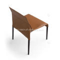 Włoskie minimalistyczne skórzane skórzane krzesła